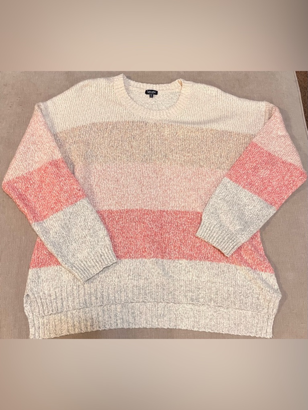 Splendid Textured Knit Pullover in Cream